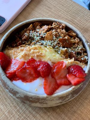 Yogurt bowl  at Grounds & Greens Cafe in White Rock
