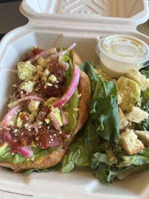 Greens Toastie  at Grounds & Greens Cafe in White Rock