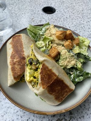 Brekkie wrap  at Grounds & Greens Cafe in White Rock