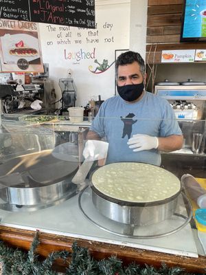 The friendly owner, Shah.   at Froglanders in Carlsbad