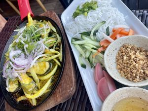 Fried tofu fish  at Chi in Vancouver