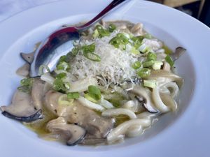 Truffle udon  at Chi in Vancouver