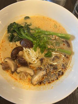 Tantamen Ramen with Impossible Meat  at Chi in Vancouver