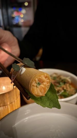 Salmon cigars  at Chi in Vancouver