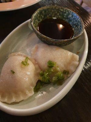 Buttwrbut squash Pierogi at Chi in Vancouver