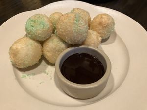 Mochi doughnuts   at Chi in Vancouver