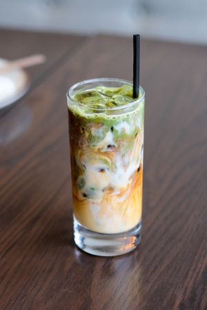 Matcha Espresso  at Chi in Vancouver