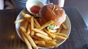 House burger at Chi in Vancouver