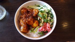 Chi's tofu bowl at Chi in Vancouver