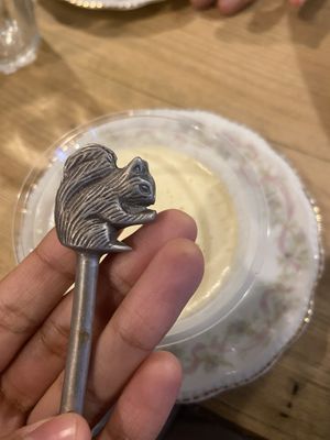 Dessert, detail on the spoon😄 at La Cantine de Sam in Paris