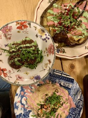 Falafel, Aubergine & Hummus   at La Cantine de Sam in Paris