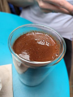 Hot chocolate at La Cantine de Sam in Paris