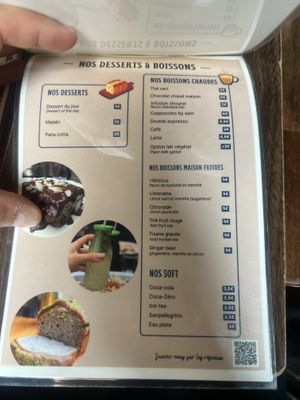 Menu  at La Cantine de Sam in Paris