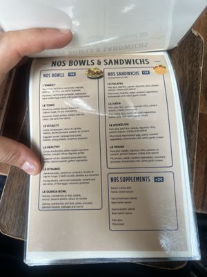 Menu  at La Cantine de Sam in Paris