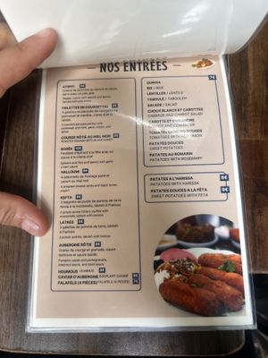 Menu  at La Cantine de Sam in Paris