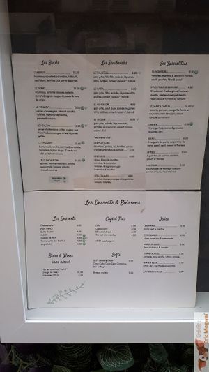 menus at La Cantine de Sam in Paris