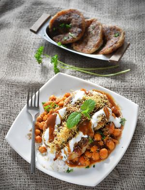 Aloo Tikki Chat at Indian Pakwaan in Leeds