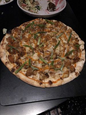 Buffalo cauliflower pizza at Neon Tiger in Charleston