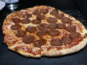 Pepperoni pizza  at Neon Tiger in Charleston