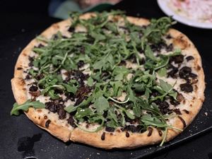 Formaggio Mushroom pizza at Neon Tiger in Charleston