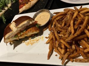 Buffalo Chicken burger  at Neon Tiger in Charleston