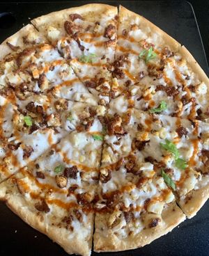 Buffalo cauliflower pizza at Neon Tiger in Charleston