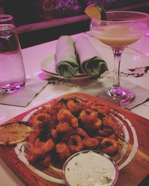 Mushroom calamari at Neon Tiger in Charleston