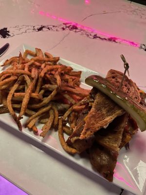 Reuben with fries  at Neon Tiger in Charleston