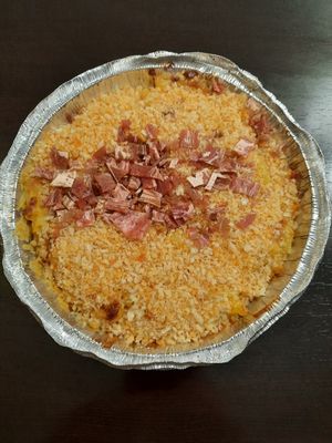 Mac n cheese take-out at Neon Tiger in Charleston