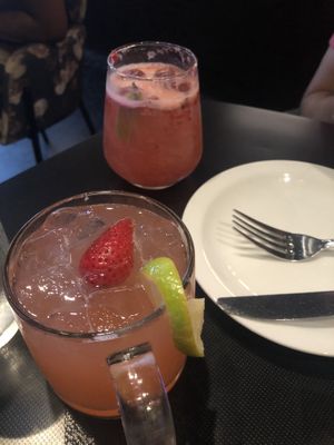 Berry spritz and rosé mule  at Neon Tiger in Charleston