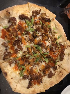 Buffalo cauliflower pizza  at Neon Tiger in Charleston