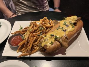 Philly cheesesteak sub  at Neon Tiger in Charleston