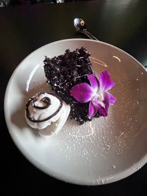 fudge cake and ice cream❄️🍫  at Neon Tiger in Charleston