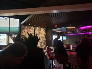 High top booth near the bar was ideal at Neon Tiger in Charleston