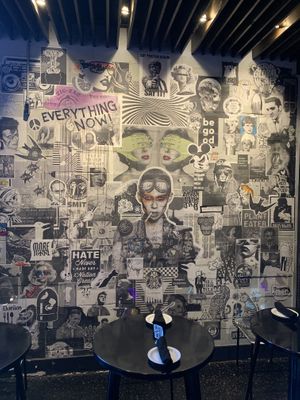 Love, love, love the picture wall   #Veganuary at Neon Tiger in Charleston