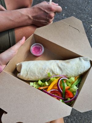 Tofu wrap at Plant & Planet in Castleton