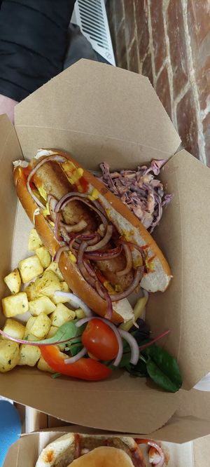 Hotdog at Plant & Planet in Castleton
