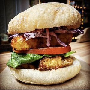 Tofu tower  at Plant & Planet in Castleton