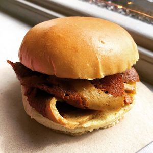 Vegan bacon at Plant & Planet in Castleton