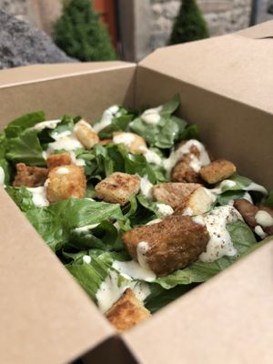 Tofu chx Caesar  at Plant & Planet in Castleton