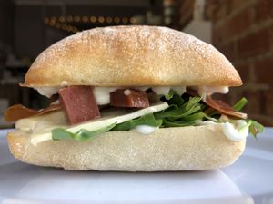 Deli ciabatta  at Plant & Planet in Castleton