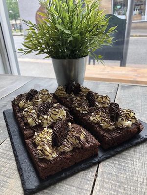 Brownie time at Plant & Planet in Castleton