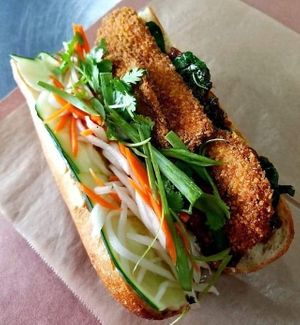 Tofu bahn mi at Le Mu Eats in Bethel