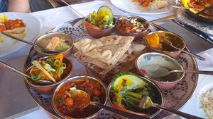 Vegan Thali at Taj Mahal in Noerdlingen