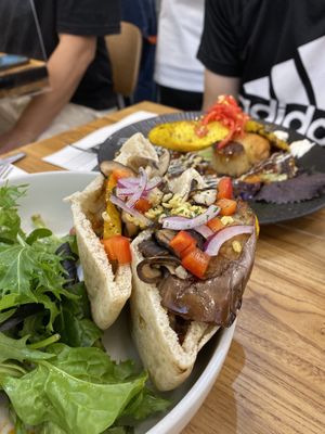 Eggplant hummus pita! at The Park by Years in Kowloon