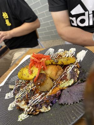 The best dish...though a bit pricey. Keto vegan okonomiyaki! at The Park by Years in Kowloon