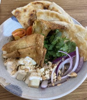 Tofu Samosa bowl  at The Park by Years in Kowloon