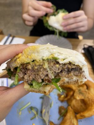 Juicy impossible burger!  at The Park by Years in Kowloon