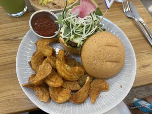 Cilantro burger   at The Park by Years in Kowloon