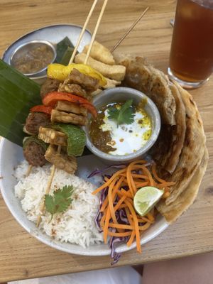 Lamb and tempeh satay  at The Park by Years in Kowloon